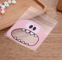 Load image into Gallery viewer, 50pcs OPP Monster Plastic Bag Of Cute Big Teech Mouth Sharp Teeth For Wedding Cookie Candy Biscuits Snack Baking Package Bags
