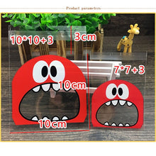 Load image into Gallery viewer, 50pcs OPP Monster Plastic Bag Of Cute Big Teech Mouth Sharp Teeth For Wedding Cookie Candy Biscuits Snack Baking Package Bags
