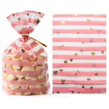Load image into Gallery viewer, 50Pcs Plume Plastic Bag Easter Birthday Party Candy And Sweets Gift Bags Natal Present Anniversaire Gift Wrapping
