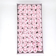 Load image into Gallery viewer, 50Pcs/Set Bath Body Flower Floral Soap Rose Flower Head Cheap Artificial Flower For Wedding Decoratio Valentine'S Day Gift
