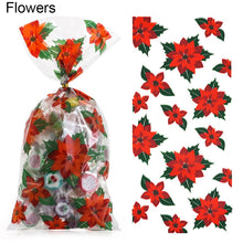 Load image into Gallery viewer, 50Pcs Xmas Cookie Packing Bags Christmas Cellophane Party Bags Treat Candy Bag Festival Party Favor Gift Merry Christmas Hallowe
