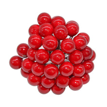 Load image into Gallery viewer, 50Pcs/lot Mini Artificial Flower Fruit Stamens Cherry Christmas Plastic Pearl Berries for Wedding DIY Gift Box Decorated Wreaths
