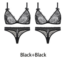 Load image into Gallery viewer, Varsbaby Sexy Transparent Underwear Bra Set 2Pcs
