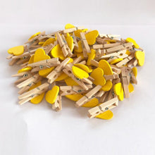 Load image into Gallery viewer, 50pcs/lot Red Heart Love Wooden Clothes Photo Paper Peg Pin Mini Clothespin Postcard Clips Home Wedding Decoration Stationery
