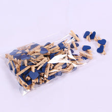 Load image into Gallery viewer, 50pcs/lot Red Heart Love Wooden Clothes Photo Paper Peg Pin Mini Clothespin Postcard Clips Home Wedding Decoration Stationery
