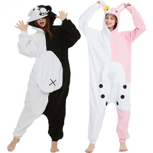 Load image into Gallery viewer, Adult Monomi Bear Kigurumi Onesies Cosplay Costume  3D Monokuma Pajamas Halloween Party Jumpsuits Pyjamas Suit
