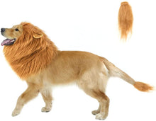 Load image into Gallery viewer, Lion Mane for Dog Costumes, Dog Lion Mane, Realistic Lion Wig Halloween Costumes for Dogs (Brown)
