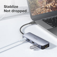Load image into Gallery viewer, Ethernet Adapter USB 2.0 100Mbps Ethernet with 3 Ports HUB Converter 5 in 1 Ethernet HUB Splitter Portable Extension Data Hub Support PS4 PS5 Switch
