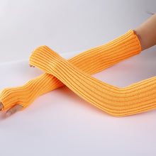 Load image into Gallery viewer, New Solid Color Knitted Wool Men Women Half Finger Open Finger Warm Pile Style Sleeve Cover Gloves
