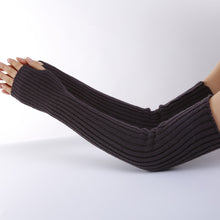 Load image into Gallery viewer, New Solid Color Knitted Wool Men Women Half Finger Open Finger Warm Pile Style Sleeve Cover Gloves

