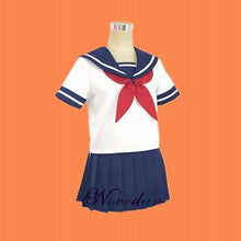 Load image into Gallery viewer, Scione Yandere Simulator Cosplay Costume Ayano Aishi JK School Uniform Women Sailor T Shirt Skirt
