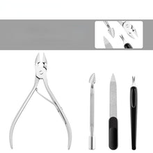 Load image into Gallery viewer, Manicure Implement 4-Piece Set Cuticle Nipper Double-Headed Steel Push Nipper for Removing Dead Skin Dead Skin File Manicure Repair Tools
