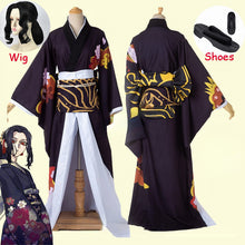 Load image into Gallery viewer, Demon Slayer Kimetsu no Yaiba Cosplay Costumes Kibutsuji Muzan Cosplay Costume Women Kimono Uniforms Clothes Dresses Wig
