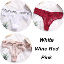 Load image into Gallery viewer, 3PCS/Set Women Lace Panties Sexy G-string Underwear Female Underpants Floral Solid Color Briefs Lingerie Sexy Thong Panties M-XL
