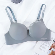 Load image into Gallery viewer, Plus Size Women Seamless Ice Silk Bra Letter Print Bra Push Up Tank Top Fashion Lingerie Bralette Sleep Bra Comfort Underwear
