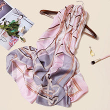 Load image into Gallery viewer, Spring and Summer New Silk Scarf Gift Silk Imitation Silk Women's Printed Imitation Mulberry Silk Beach Towel Shawl Scarf
