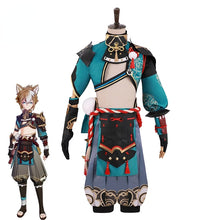 Load image into Gallery viewer, ROLECOS Game Genshin Impact Gorou Cosplay Costume Men Combat Uniform Fox Boy Costume Halloween Women Cosplay Costume Full Set
