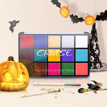 Load image into Gallery viewer, Halloween Makeup Oil Base Face Body Painting Safe Kids Tattoo Painting Art Fancy Dress Party Festival Cosmetics Palette
