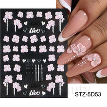 Load image into Gallery viewer, 5D Halloween Nail Art Stickers Spider Web Horror Eyes Face Pumpkin Nail Decals Embossed Designs Sliders Foils Manicure TRSTZ-5D
