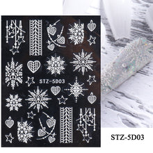 Load image into Gallery viewer, 5D Halloween Nail Art Stickers Spider Web Horror Eyes Face Pumpkin Nail Decals Embossed Designs Sliders Foils Manicure TRSTZ-5D
