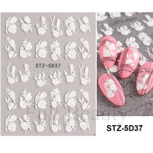 Load image into Gallery viewer, 5D Halloween Nail Art Stickers Spider Web Horror Eyes Face Pumpkin Nail Decals Embossed Designs Sliders Foils Manicure TRSTZ-5D
