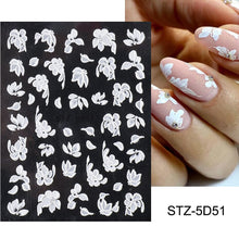 Load image into Gallery viewer, 5D Halloween Nail Art Stickers Spider Web Horror Eyes Face Pumpkin Nail Decals Embossed Designs Sliders Foils Manicure TRSTZ-5D

