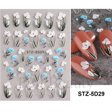 Load image into Gallery viewer, 5D Halloween Nail Art Stickers Spider Web Horror Eyes Face Pumpkin Nail Decals Embossed Designs Sliders Foils Manicure TRSTZ-5D
