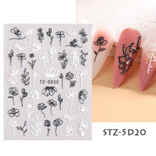 Load image into Gallery viewer, 5D Halloween Nail Art Stickers Spider Web Horror Eyes Face Pumpkin Nail Decals Embossed Designs Sliders Foils Manicure TRSTZ-5D
