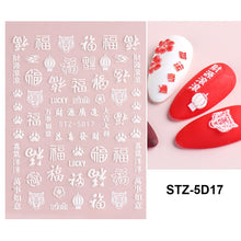 Load image into Gallery viewer, 5D Halloween Nail Art Stickers Spider Web Horror Eyes Face Pumpkin Nail Decals Embossed Designs Sliders Foils Manicure TRSTZ-5D

