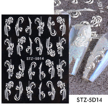 Load image into Gallery viewer, 5D Halloween Nail Art Stickers Spider Web Horror Eyes Face Pumpkin Nail Decals Embossed Designs Sliders Foils Manicure TRSTZ-5D
