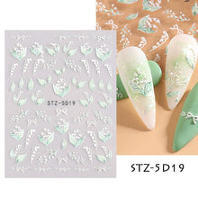 Load image into Gallery viewer, 5D Halloween Nail Art Stickers Spider Web Horror Eyes Face Pumpkin Nail Decals Embossed Designs Sliders Foils Manicure TRSTZ-5D
