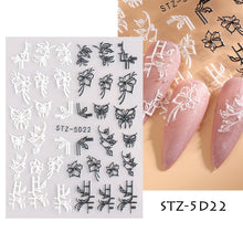 Load image into Gallery viewer, 5D Halloween Nail Art Stickers Spider Web Horror Eyes Face Pumpkin Nail Decals Embossed Designs Sliders Foils Manicure TRSTZ-5D
