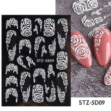 Load image into Gallery viewer, 5D Halloween Nail Art Stickers Spider Web Horror Eyes Face Pumpkin Nail Decals Embossed Designs Sliders Foils Manicure TRSTZ-5D
