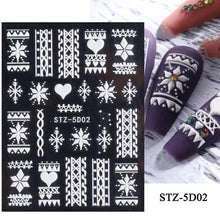 Load image into Gallery viewer, 5D Halloween Nail Art Stickers Spider Web Horror Eyes Face Pumpkin Nail Decals Embossed Designs Sliders Foils Manicure TRSTZ-5D
