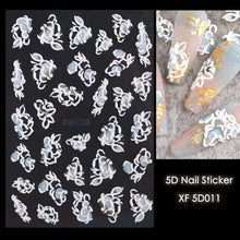 Load image into Gallery viewer, 5D Halloween Nail Art Stickers Spider Web Horror Eyes Face Pumpkin Nail Decals Embossed Designs Sliders Foils Manicure TRSTZ-5D
