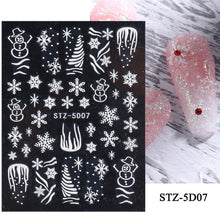Load image into Gallery viewer, 5D Halloween Nail Art Stickers Spider Web Horror Eyes Face Pumpkin Nail Decals Embossed Designs Sliders Foils Manicure TRSTZ-5D
