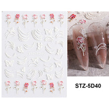Load image into Gallery viewer, 5D Halloween Nail Art Stickers Spider Web Horror Eyes Face Pumpkin Nail Decals Embossed Designs Sliders Foils Manicure TRSTZ-5D
