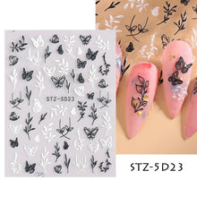 Load image into Gallery viewer, 5D Halloween Nail Art Stickers Spider Web Horror Eyes Face Pumpkin Nail Decals Embossed Designs Sliders Foils Manicure TRSTZ-5D
