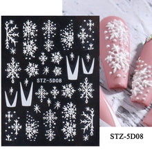 Load image into Gallery viewer, 5D Halloween Nail Art Stickers Spider Web Horror Eyes Face Pumpkin Nail Decals Embossed Designs Sliders Foils Manicure TRSTZ-5D

