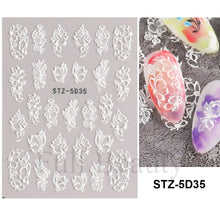 Load image into Gallery viewer, 5D Halloween Nail Art Stickers Spider Web Horror Eyes Face Pumpkin Nail Decals Embossed Designs Sliders Foils Manicure TRSTZ-5D
