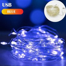 Load image into Gallery viewer, 5M 10M 20M Fairy Light New Year LED Christmas Light Waterproof Copper Wire String Light for Wedding Garland Party Curtain Light
