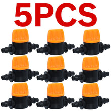 Load image into Gallery viewer, 5PCS Mini Valve with 4/7mm Hose Garden Irrigation Barbed Water flow control valve Agriculture tools Drip Irrigation Fittings

