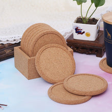 Load image into Gallery viewer, 5PCS Round Cork Coasters Set Coffee Cup Mat Drink Tea Pad Placemats Wine Table table cups holder Mats Decor
