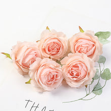 Load image into Gallery viewer, 5PCs Rose Artificial Flowers Silk Fake Flowers For Home Room Decor Party Wedding Valentines Day Decorations DIY Crafts Accessory
