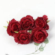 Load image into Gallery viewer, 5PCs Rose Artificial Flowers Silk Fake Flowers For Home Room Decor Party Wedding Valentines Day Decorations DIY Crafts Accessory
