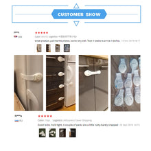 Load image into Gallery viewer, 5PCs/lot Baby Drawer Lock Children Security Protection Child Drawer Door Locks Cabinet Cupboard Safety Kids Locks For Wardrobe
