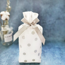Load image into Gallery viewer, 5Pcs Plastic Drawstring Bag With Ribbon Snack Cookie Candy Bags Packing Birthday Party Wedding Decoration Gift
