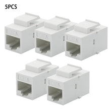 Load image into Gallery viewer, 5Pcs  CAT6 RJ45 Jack Female Coupler Insert Snap-in Connector Socket Adapter Port For Wall Plate Outlet Panel #262
