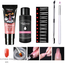 Load image into Gallery viewer, 5/2PCS Poly Extention Gel Set Nail Art French Nail Art Clear Camouflage Color Nail Tip Form Crystal UV Gel Slice Brush Nail Gel
