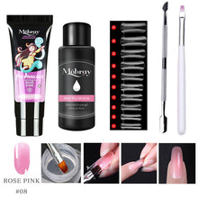 Load image into Gallery viewer, 5/2PCS Poly Extention Gel Set Nail Art French Nail Art Clear Camouflage Color Nail Tip Form Crystal UV Gel Slice Brush Nail Gel
